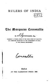 Cover of: The Marquess Cornwallis