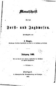 Cover of: Monatschrift für das Forst-und Jagdwesen... 1.-22 Jahrg.; 1857-1878 by 