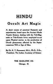 Cover of: Hindu: Occult Art Magic