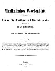 Cover of: Musikalisches Wochenblatt by 