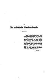 Die Illusionstheorie und Goethes Ăsthetik