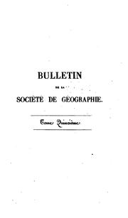 Cover of: Bulletin de la Société de géographie