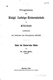 Cover of: Ueber die Steiner'sche Fläche...