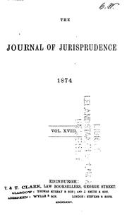 Cover of: The Journal of Jurisprudence