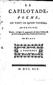 Cover of: La Capitolade, poème, ou tout ce qu'on voudra,: Par Momus [i.e. F.-Z. de ... by 