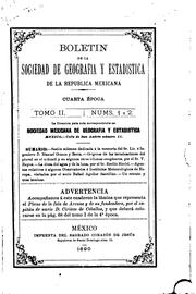 Cover of: Boletín de la Sociedad de Geografía y Estadística de la República Mexicana