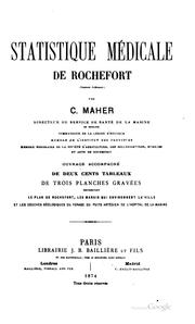 Cover of: Statistique médicale de Rochefort, Charente-Inférieure