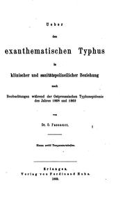 Cover of: Ueber den exanthematischen Typhus in klinischer und sanitätspolizeilicher ...