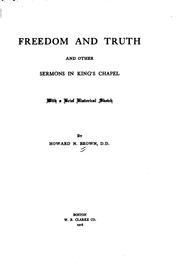 Cover of: Freedom and Truth