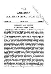 Cover of: The American Mathematical Monthly