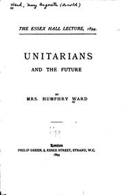 Cover of: Unitarians and the Future
