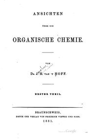 Cover of: Ansichten über die organische Chemie
