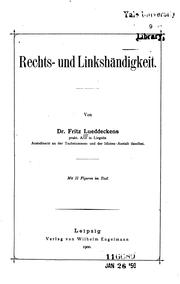 Cover of: Rechts- und Linkshändigkeit