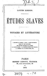 Cover of: Études slaves. Voyages et littérature