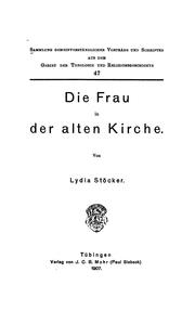 Cover of: Die Frau in der alten Kirche by 