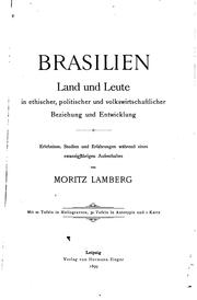 Cover of: Brasilien: Land und Leute in ethischer, politischer und volkswirtschaftlicher Beziehung und ...