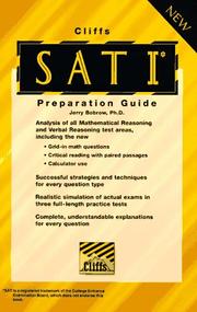 Cover of: Cliffs SAT I reasoning test: preparation guide