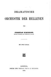 Cover of: Dramatische Orchestik der Hellenen