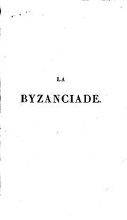 Cover of: La Byzanciade