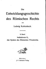 Cover of: Die Entwicklungsgeschichte des römischen Rechts