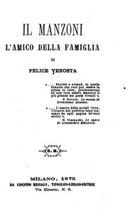 Cover of: Il Manzoni, l'amico della famiglia