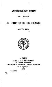 Cover of: Société de l'histoire de France by 
