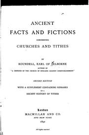 Cover of: Ancient Facts and Fictions Concerning Churches and Tithes | 