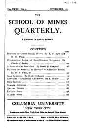 Cover of: The School of Mines Quarterly