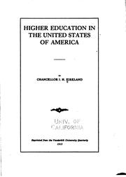 Cover of: Higher Education in the United Staes of America