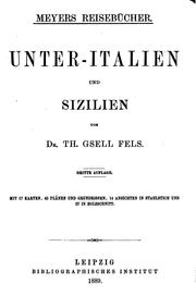 Cover of: Unter-Italien und Sizilien