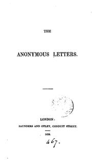 The anonymous letters by Anonymous letters