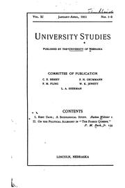 Cover of: University Studies