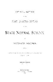 Cover of: Historical Sketches of the First Quarter-century of the State Normal School at Whitewater ... | 