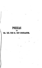 Cover of: Poesias de -- colligidas em nova e completa edicao dispostas e annotadas