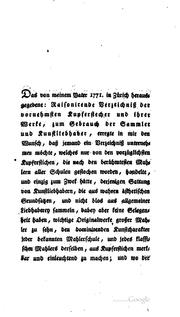 Cover of: Hans Rudolph Füsslins kritisches Verzeichniss der bessten, nach den ...