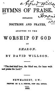 Cover of: Hymns of Praise: Containing Doctrine and Prayer, Adapted to the Worship of God in Sharon | 