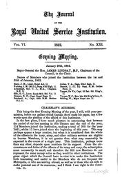 Cover of: Journal of the Royal United Service Institution by 