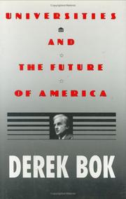 Cover of: Universities and the future of America