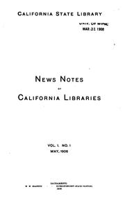 Cover of: News Notes of California Libraries