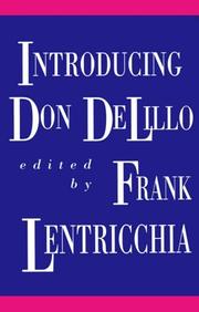 Cover of: Introducing Don DeLillo by edited by Frank Lentricchia.