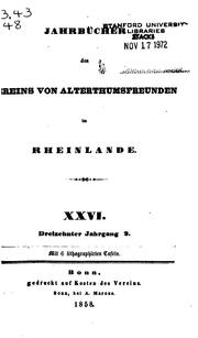 Cover of: Bonner Jahrbücher by 