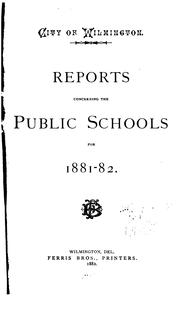 Cover of: Report Concerning the Public Schools