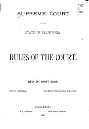 Cover of: Rules of the Court