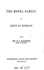 Cover of: The model family; or, Jesus at Bethany