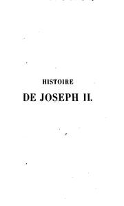Cover of: Histoire de Joseph II by 