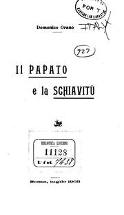Cover of: Il Papato e la schiavitù