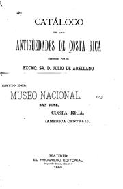 Cover of: Catalogo de las antiguedades de Costa Rica