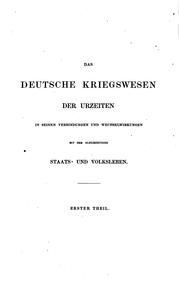 Cover of: Das deutsche Kriegswesen der Urzeiten in seinen Verbindungen und ... by 