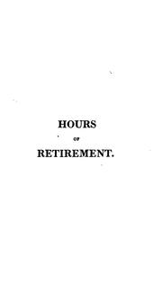 Cover of: Hours of retirement, poems