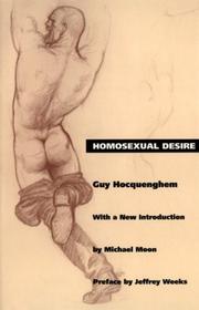 Cover of: Homosexual desire